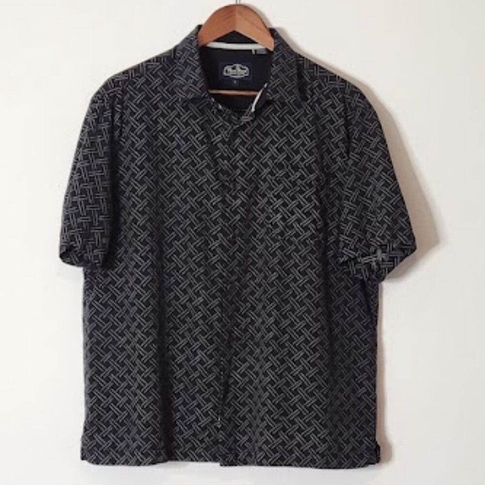 Nat Nast Men's Short Sleeve Button-down Shirt Size Large